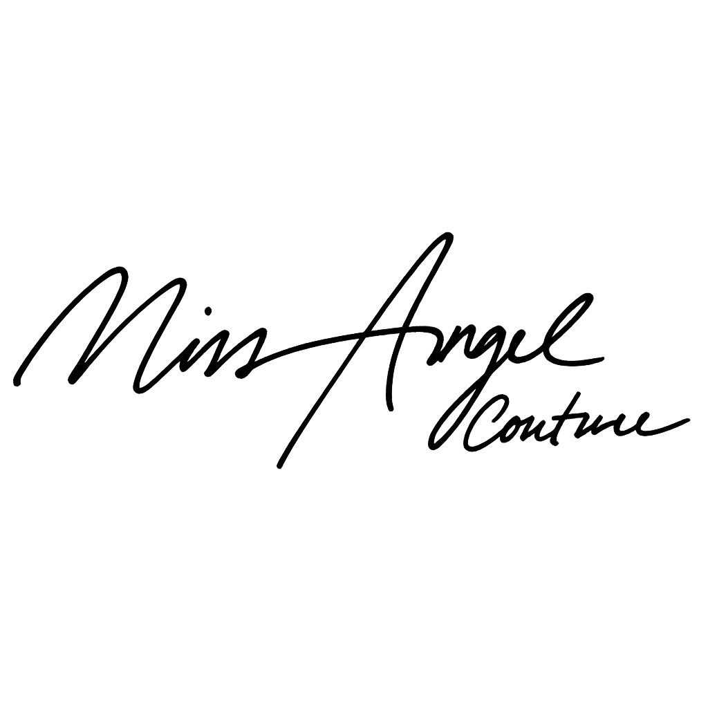 Handwritten cursive signature reading “Miss Angel couture” in black ink on a transparent background.