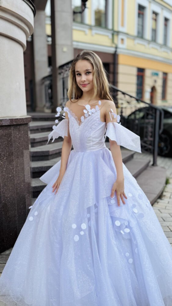 Emilia – Ivory Tulle Celebration Gown for Girls - Image 5
